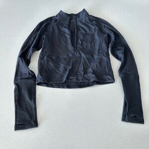 Lululemon Take it in Stride 1/2 Zip Cropped Jacket Black Size 2